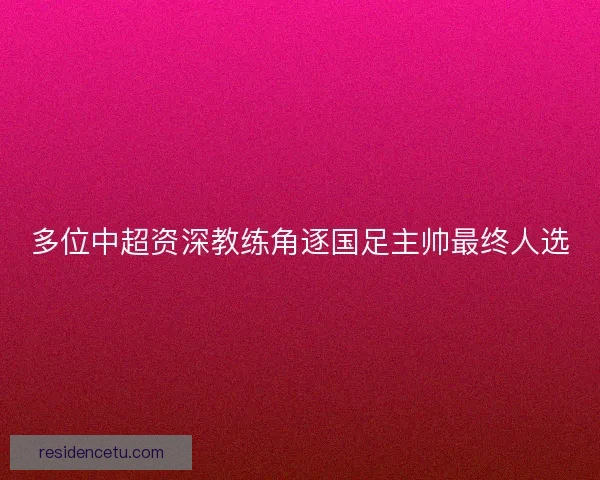 多位中超资深教练角逐国足主帅最终人选